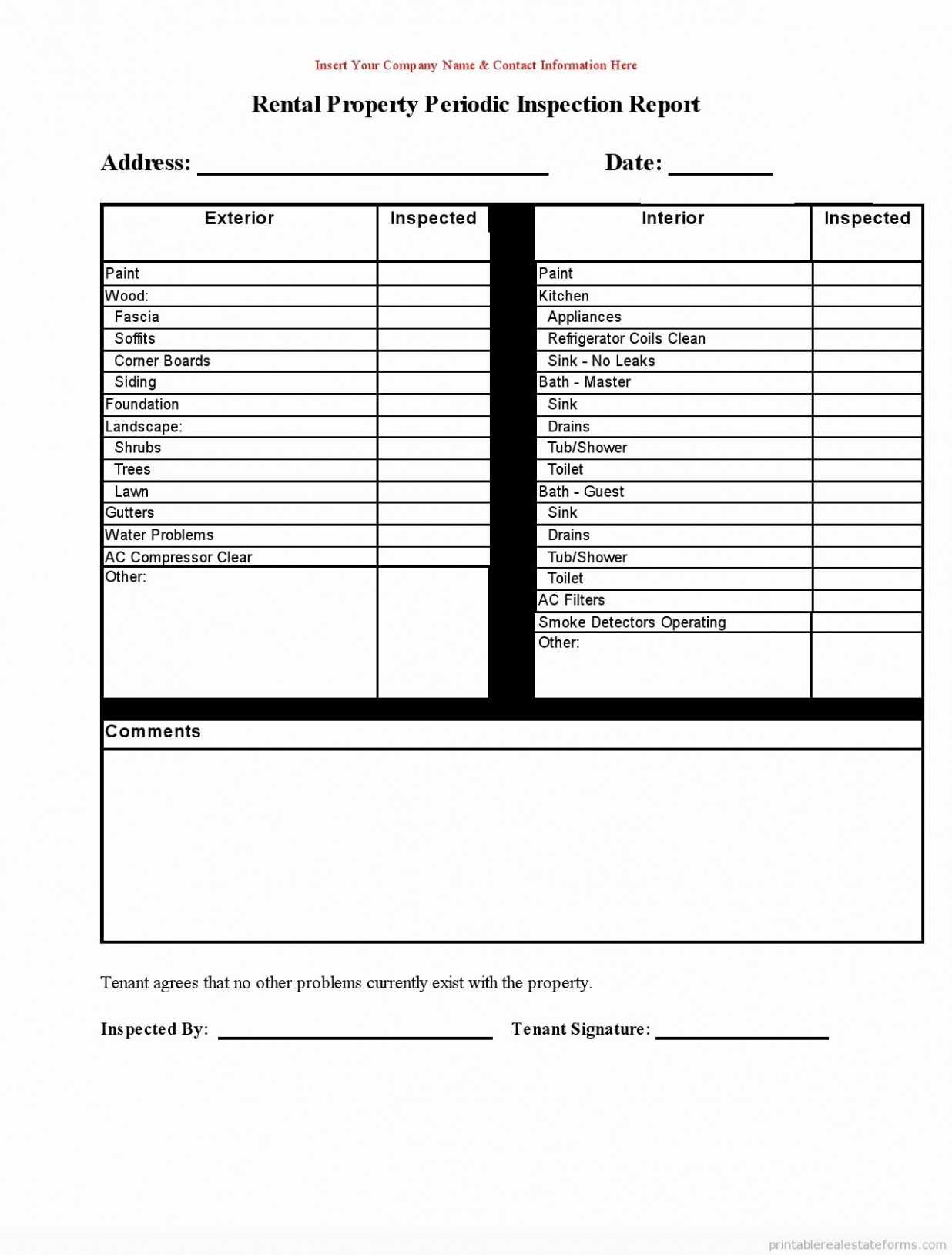 Free Home Inspection Report Inside Home Inspection Report Template Pdf