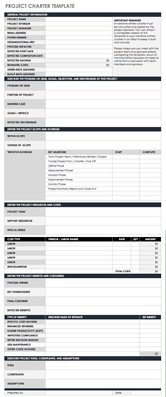 Free Lean Six Sigma Templates | Smartsheet With Improvement Report Template