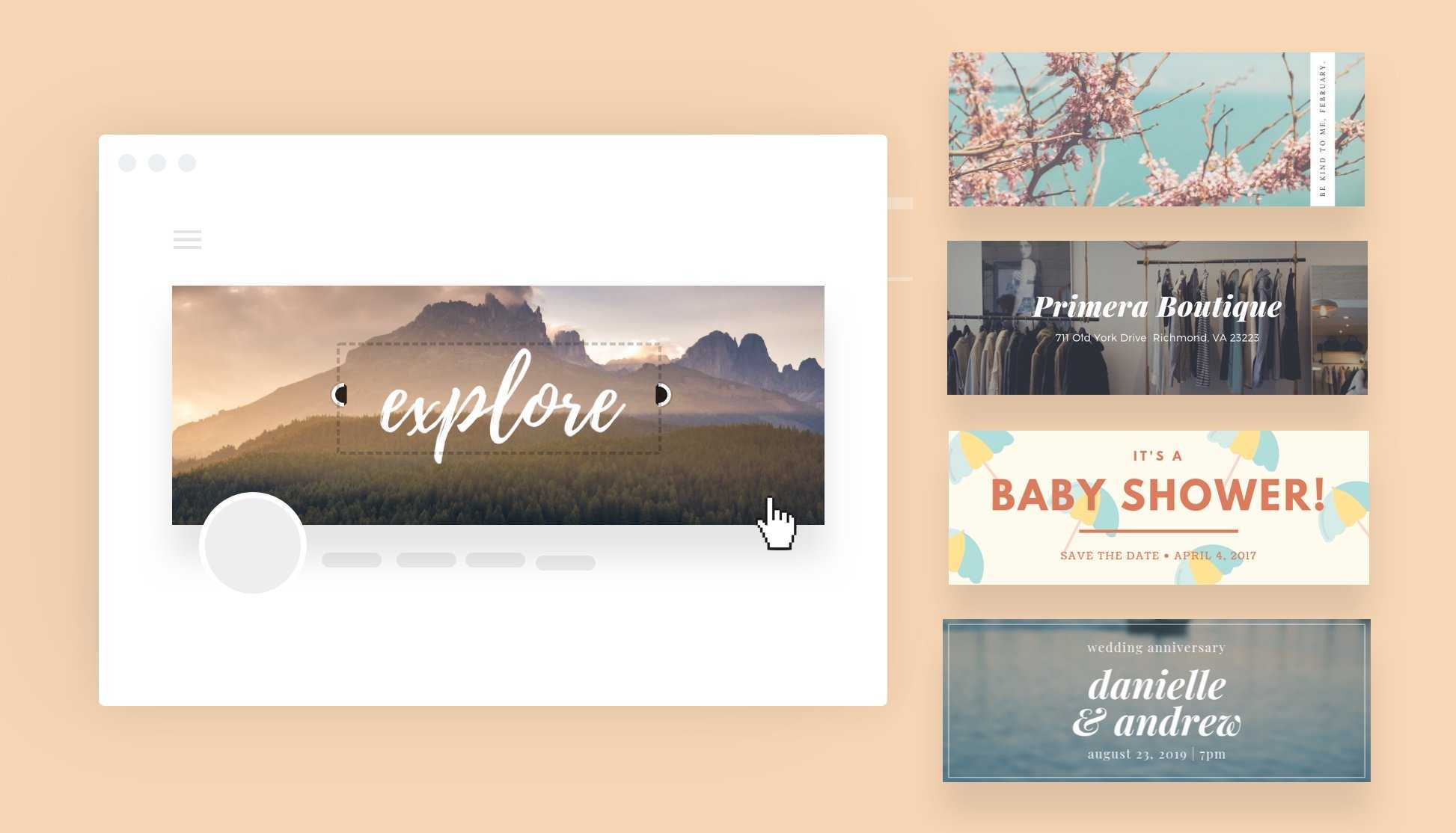 Free Online Banner Maker: Design Custom Banners In Canva In Free Etsy Banner Template