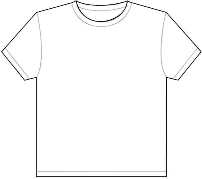 Blank T Shirt Outline Template - Sample Professional Template