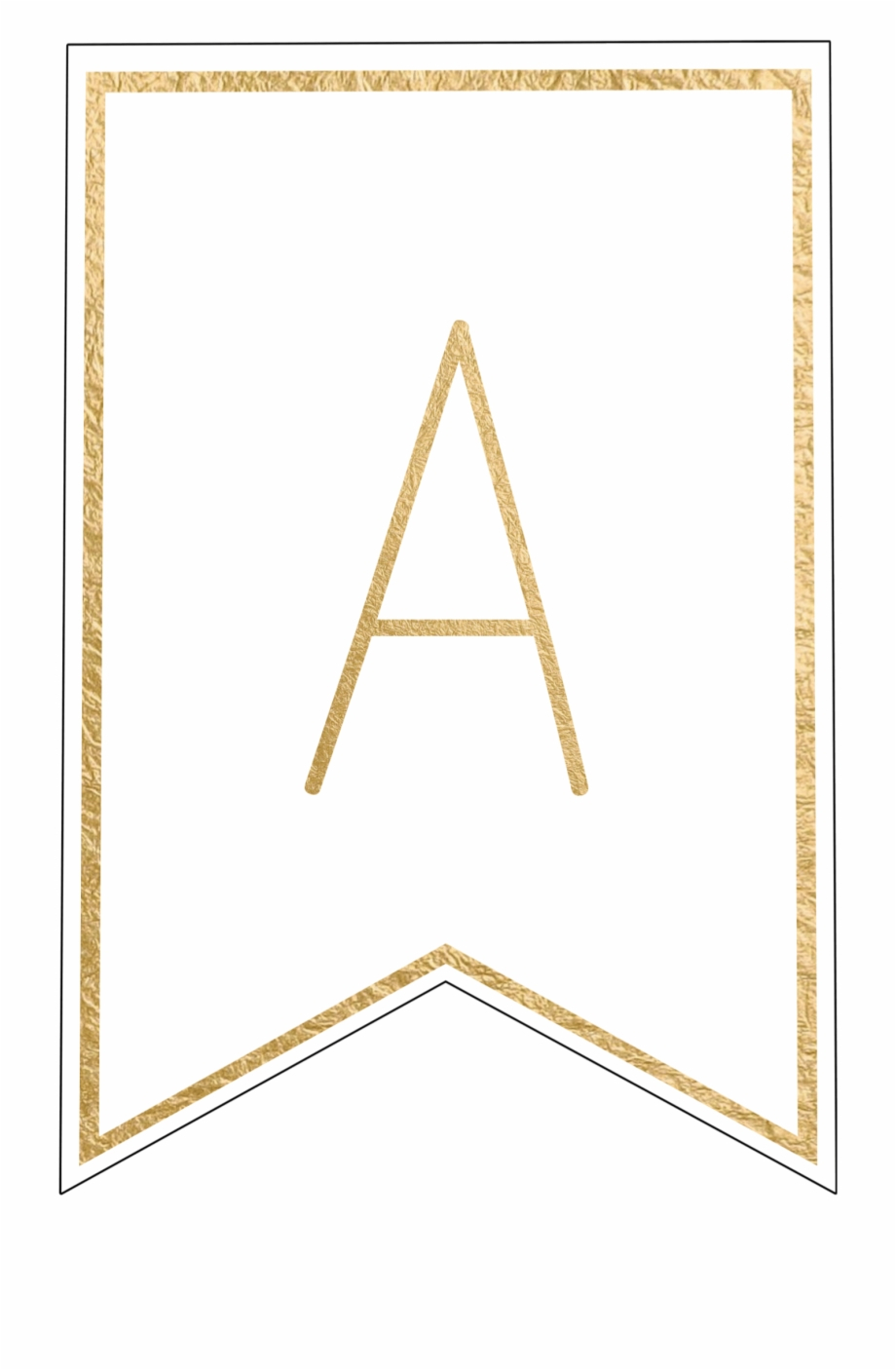 Free Printable Banner Letters Template - Letter Png Gold Regarding Printable Letter Templates For Banners