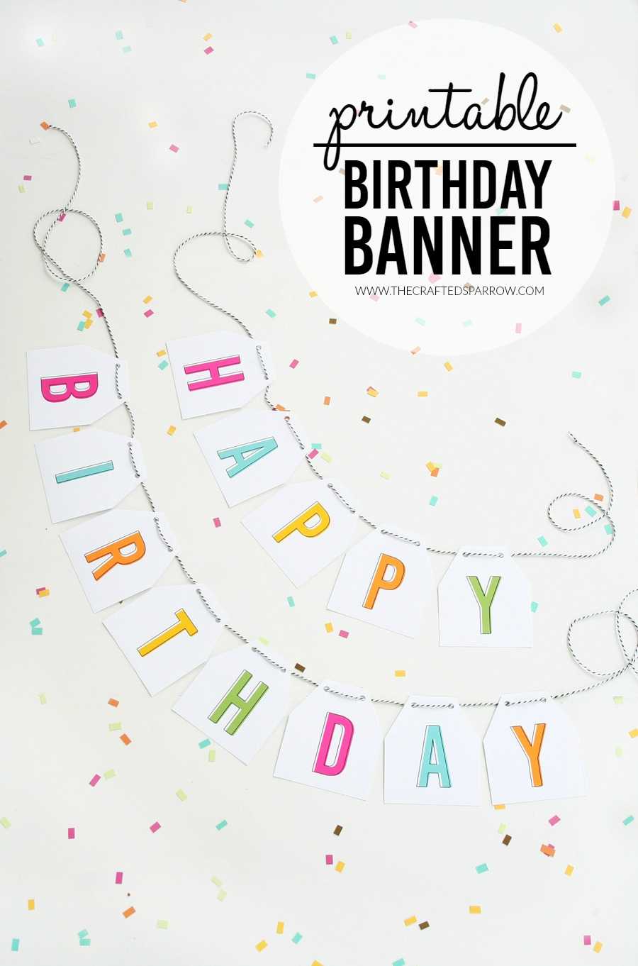 Free Printable Birthday Banners – The Girl Creative For Diy Birthday Banner Template