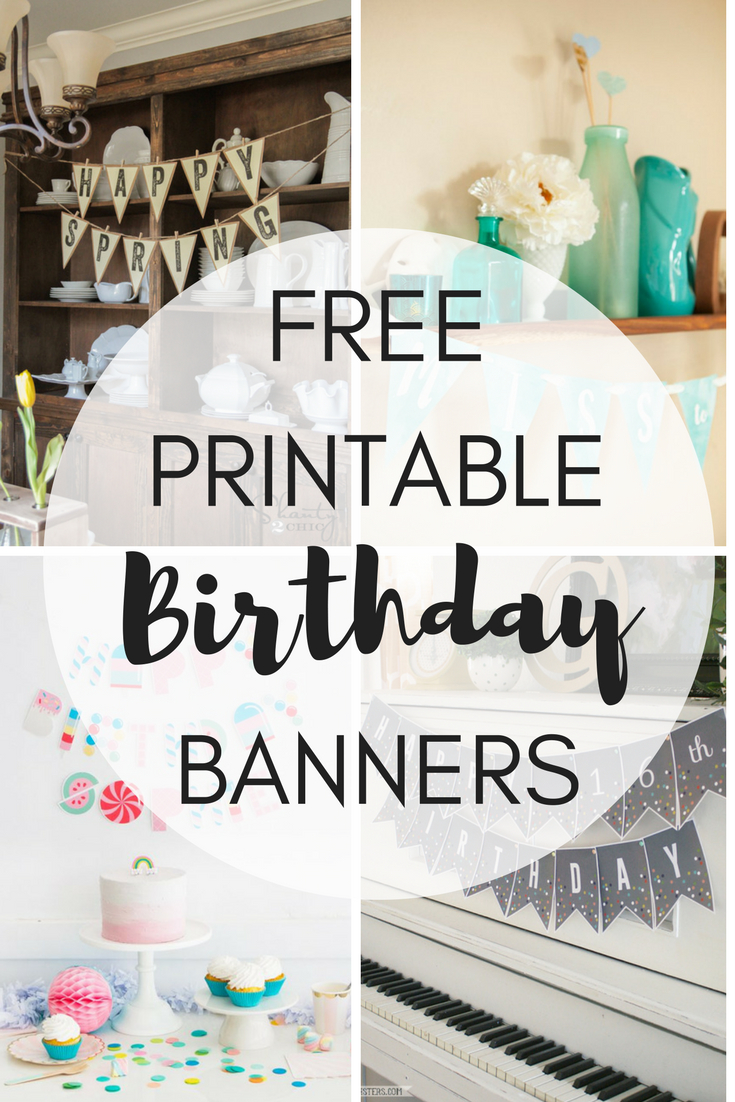 Free Printable Birthday Banners – The Girl Creative Regarding Diy Banner Template Free