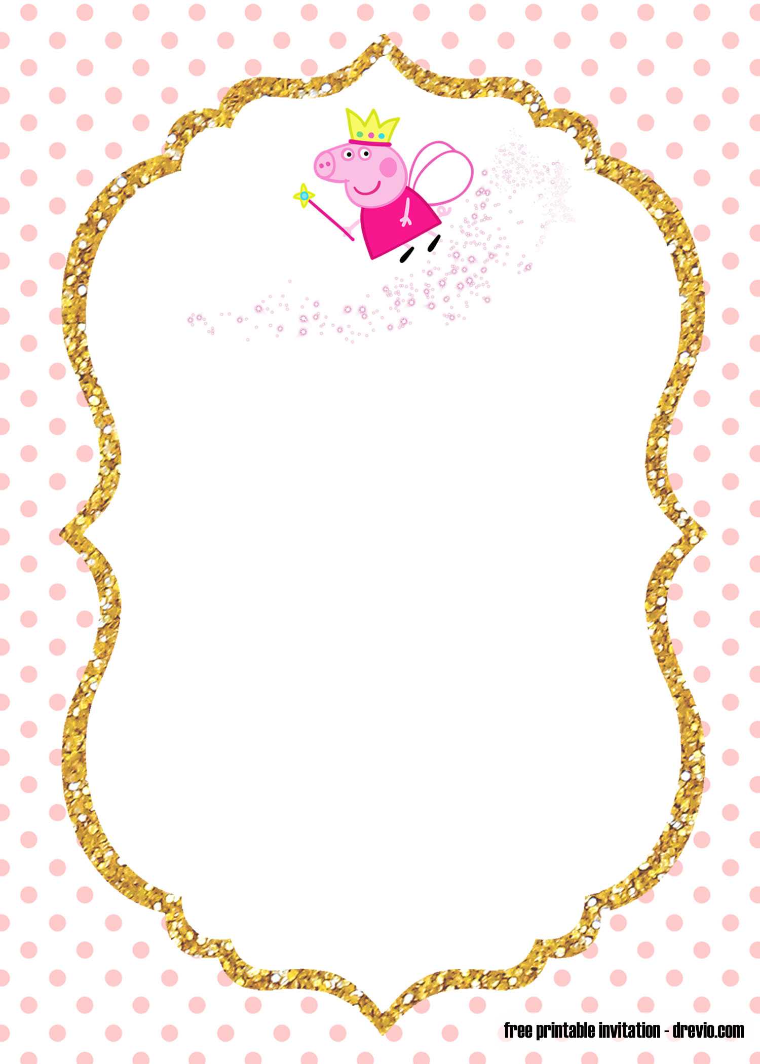 Free Printable Fairy Peppa Pig Invitation Templates – Bagvania Within Blank Templates For Invitations