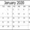 Free Printable January 2020 Calendar Word Template – Free Intended For Blank Word Wall Template Free