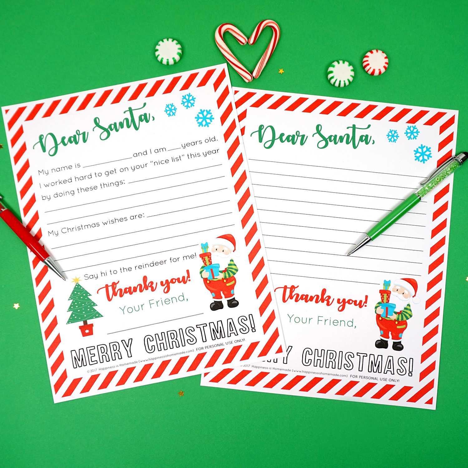 Free Printable Letter To Santa – Happiness Is Homemade Pertaining To Letter From Santa Template Word