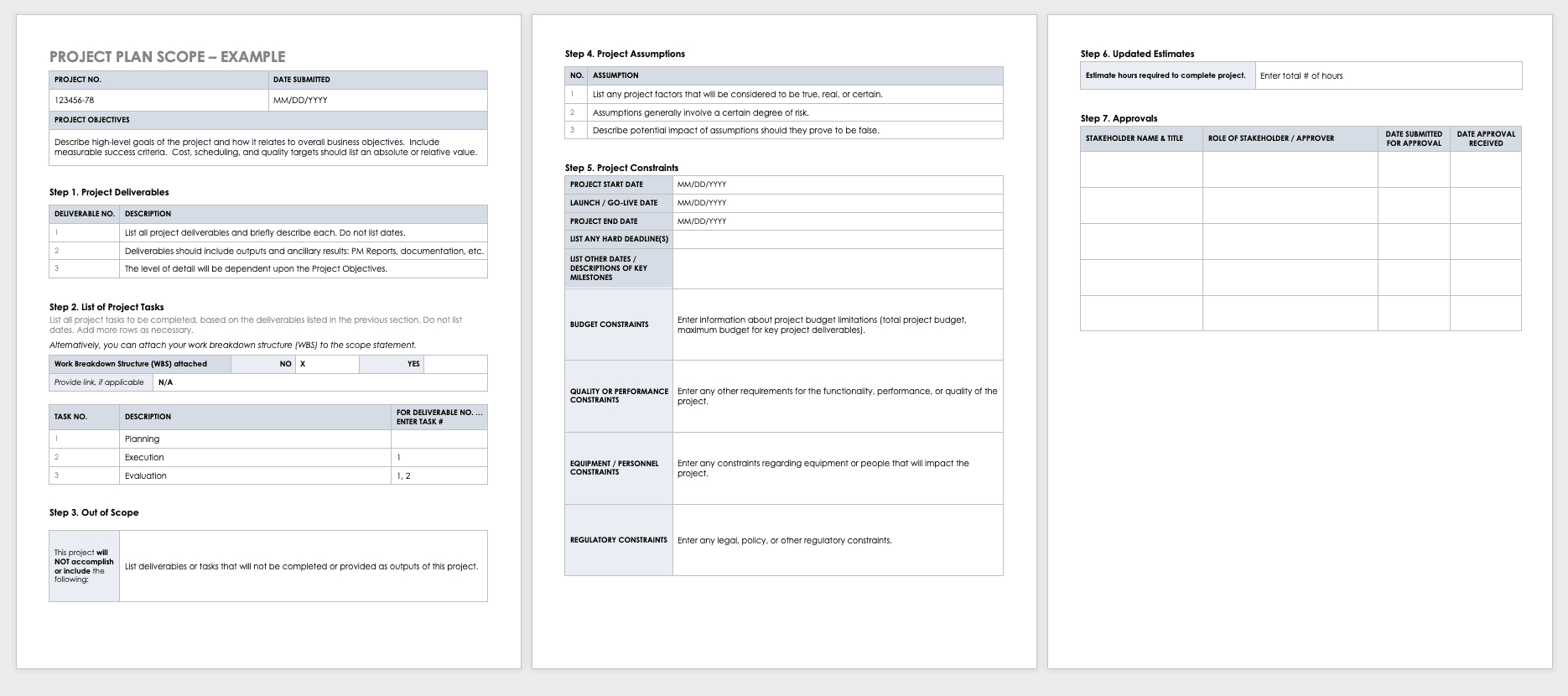 Free Project Scope Templates | Smartsheet Intended For Baseline Report Template