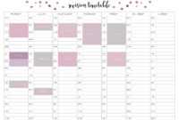 Free Revision Timetable Printable – Emily Studies pertaining to Blank Revision Timetable Template