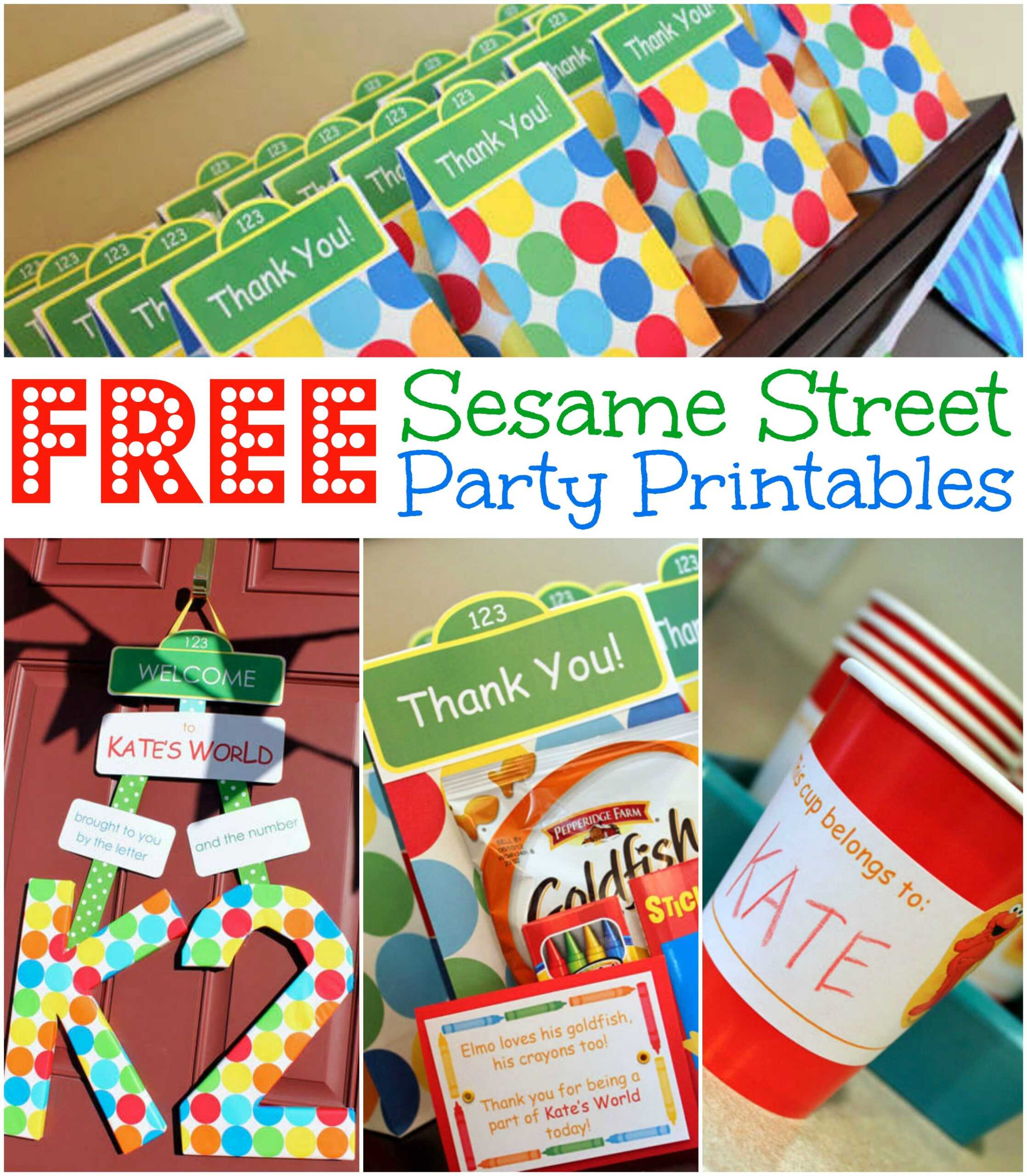Free Sesame Street Birthday Party Printables With Sesame Street Banner Template