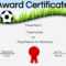 Free Soccer Certificate Maker | Edit Online And Print At Home Throughout Soccer Certificate Templates For Word