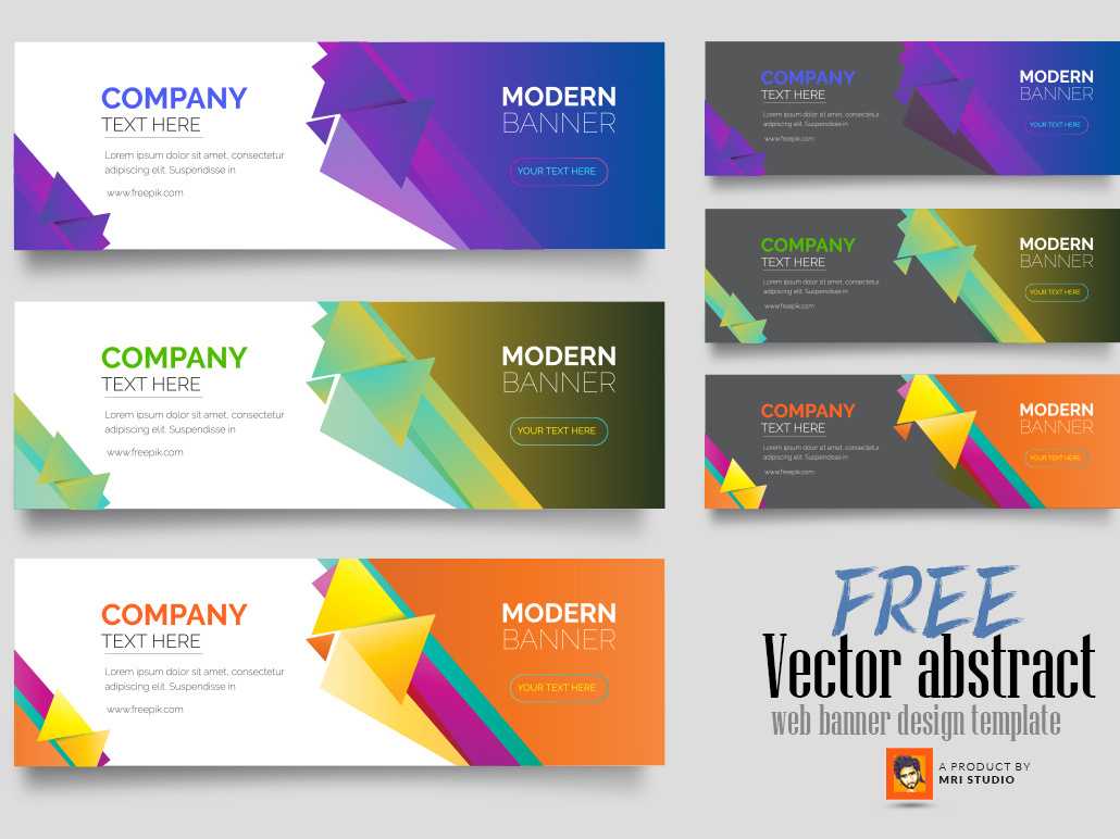 Free Vector Abstract Web Banner Design Templatemri Within Website Banner Design Templates