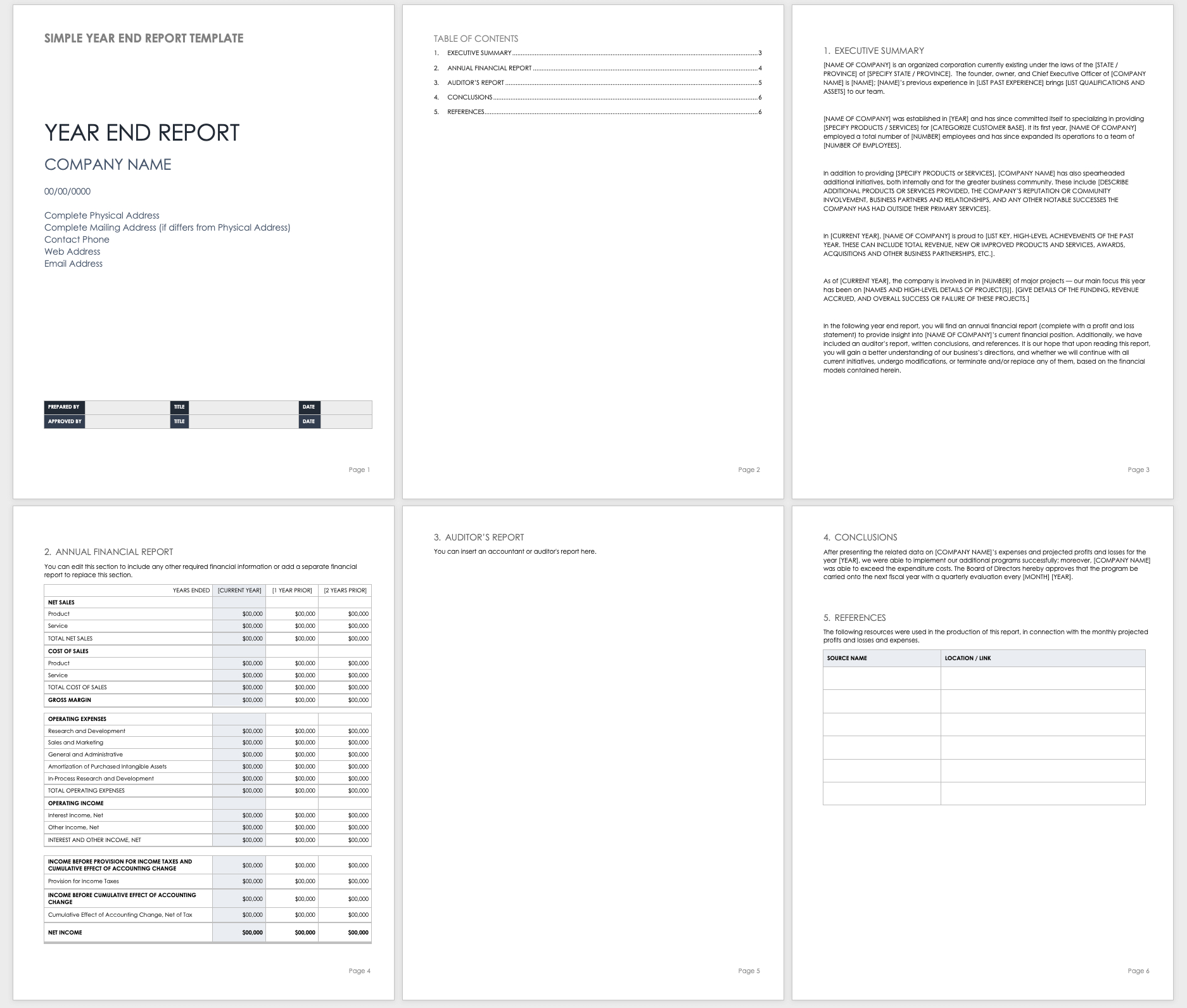 Free Year End Report Templates | Smartsheet In State Report Template