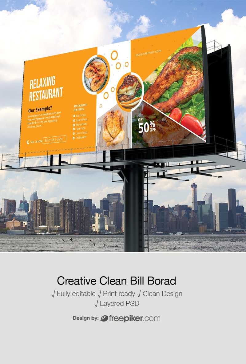 Freepiker | Food & Restaurant Billboard Outdoor Banner Regarding Outdoor Banner Design Templates
