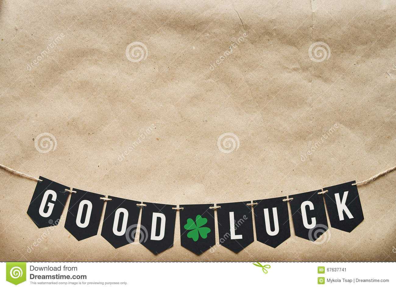 Good Luck Banner Lettering Stock Image. Image Of Craft Pertaining To Good Luck Banner Template