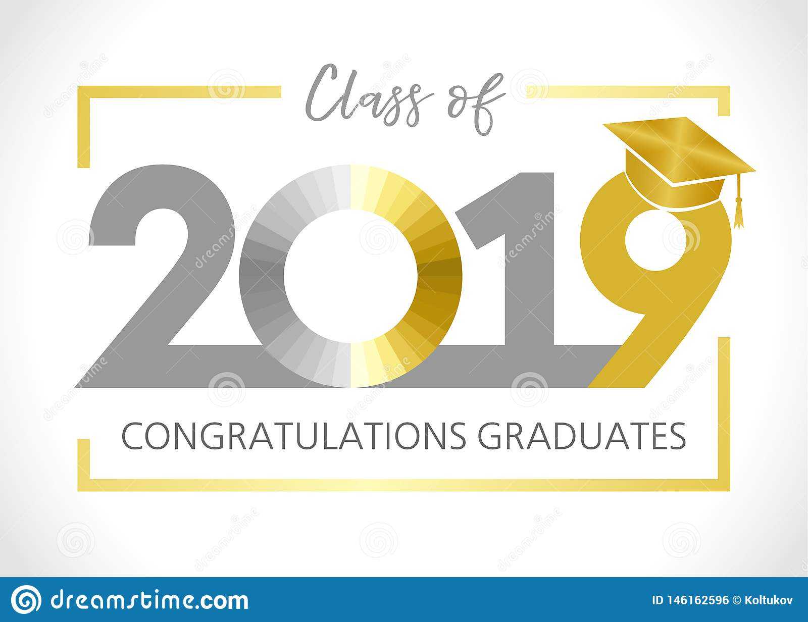 Graduating Class Of 2019 Vector Illustration Stock Vector Regarding Graduation Banner Template