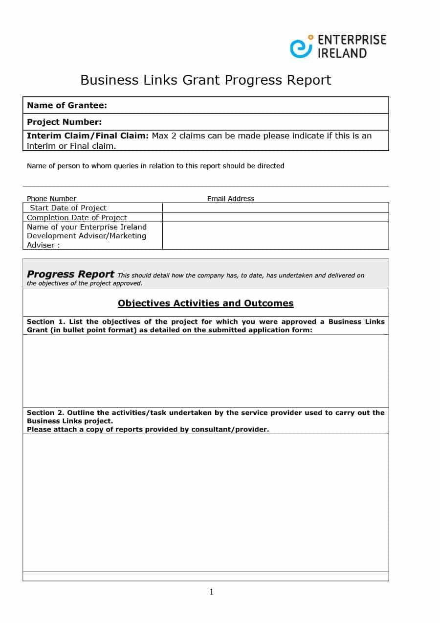 Grant Acquittal Report Template Final Example Progress In Acquittal Report Template