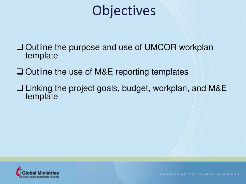 Grants – Workplan And Monitoring And Evaluation (M&e In M&amp;e Report Template