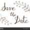 Hand Drawn Save The Date Typography Lettering Poster. Rustic Inside Save The Date Banner Template