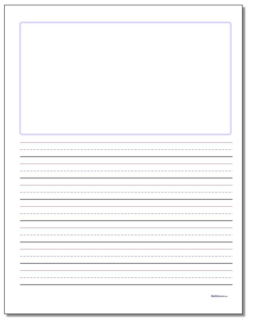 Handwriting Paper Pertaining To Blank Four Square Writing Template