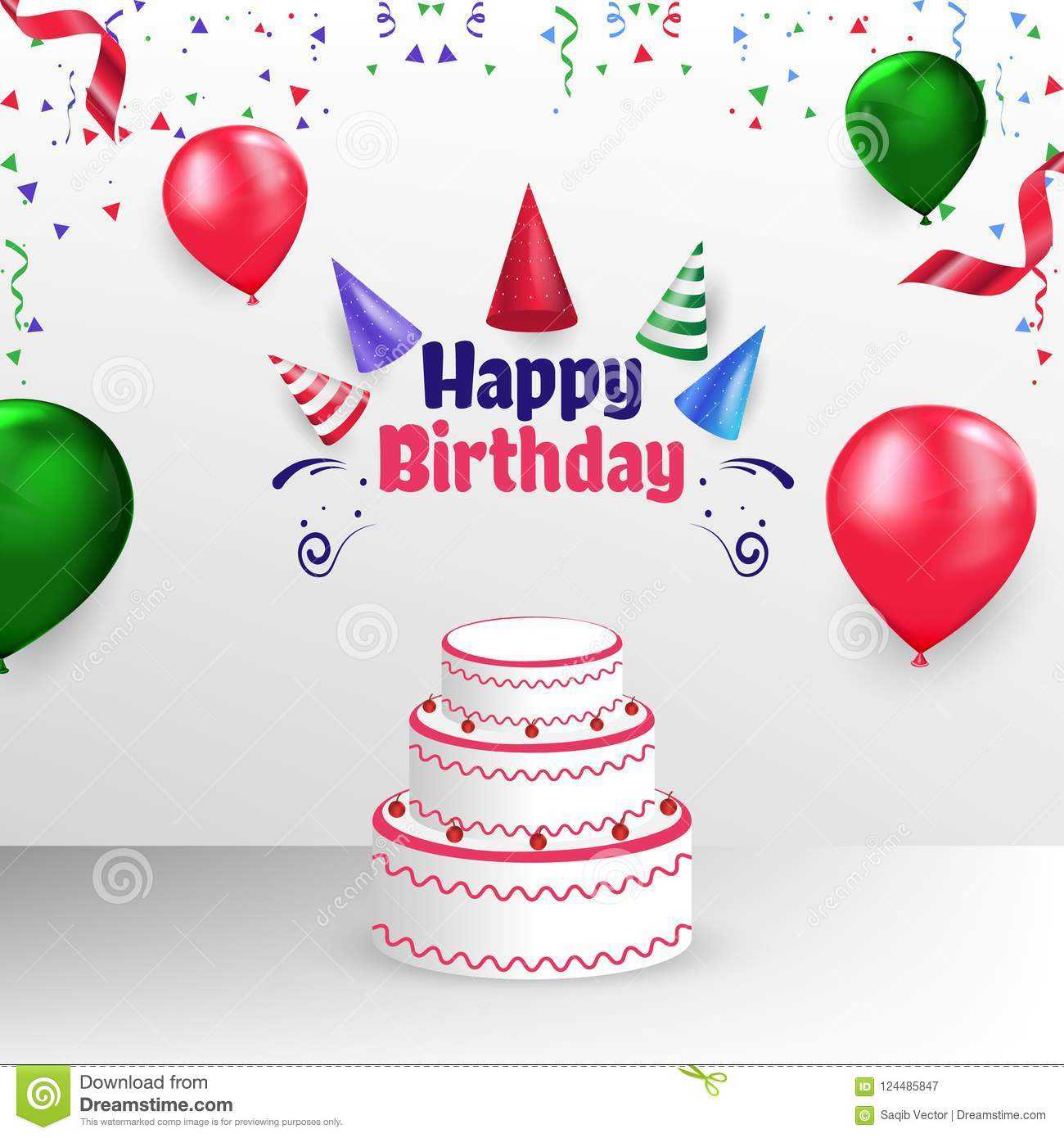 Happy Birthday Poster Banner Cover Vector Template Design For Free Happy Birthday Banner Templates Download