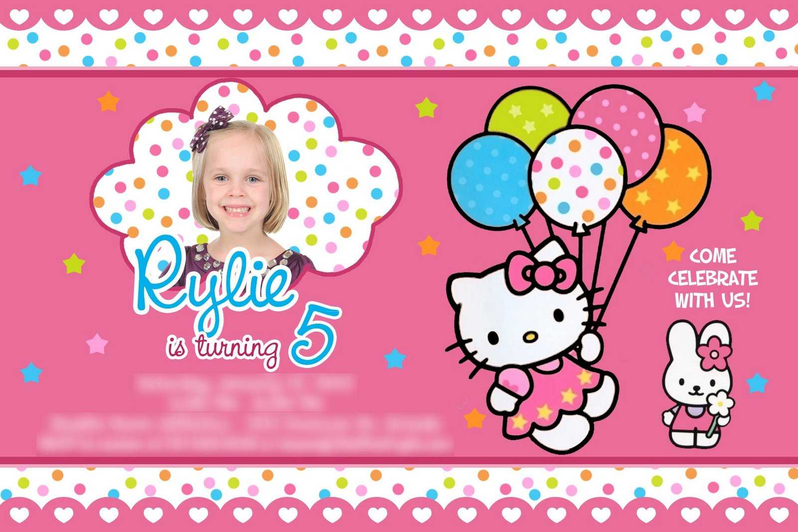 Hello Kitty Birthday Party Ideas – Invitations, Dress In Hello Kitty Banner Template