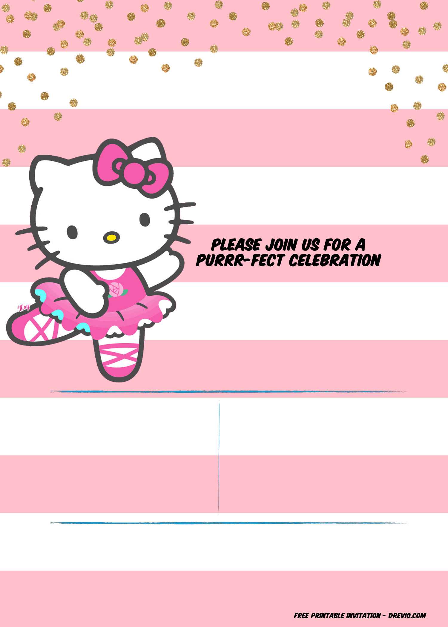 Hello Kitty Birthday Party Ideas – Invitations, Dress Within Hello Kitty Birthday Banner Template Free