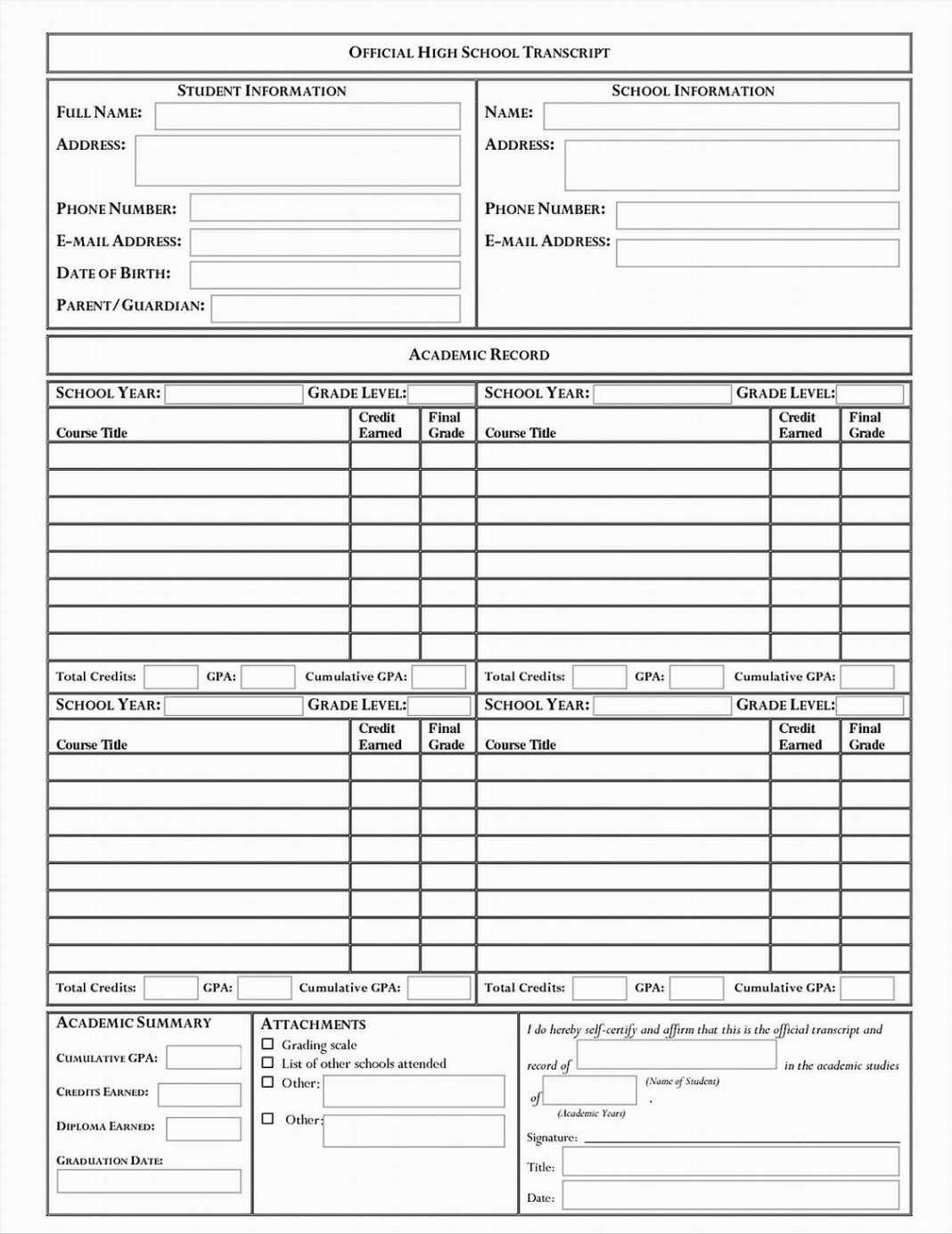 Homeschool High School Report Card Template Free Examples Pertaining To Middle School Report Card Template