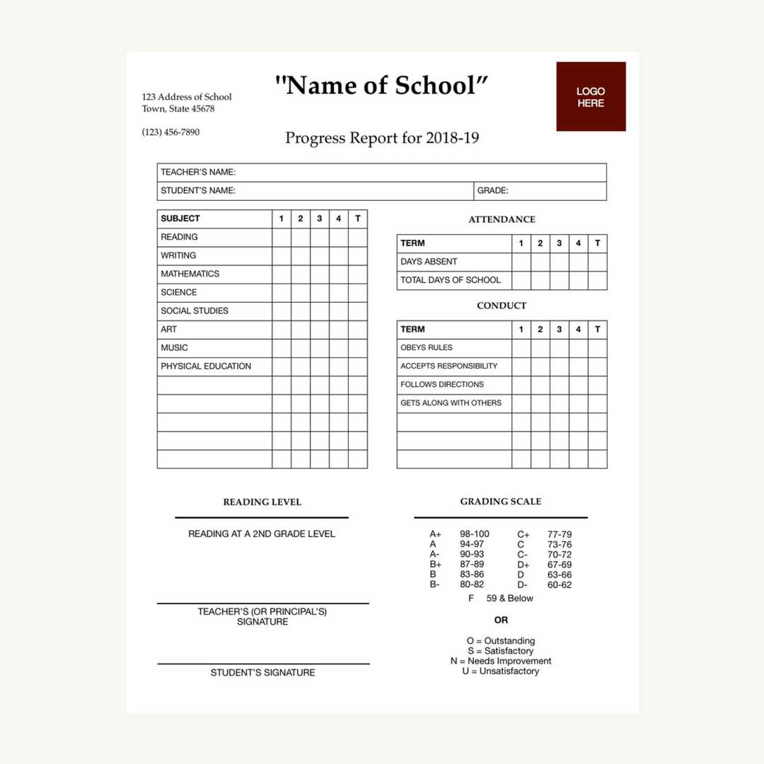 Homeschool Report Card Template – Prism Perfect With Regard To Homeschool Report Card Template