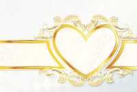 Horizontal Rococo Wedding Banner With Heart Emblem Stock with regard to Wedding Banner Design Templates