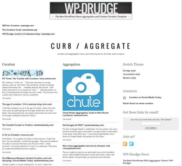 drudge report website design
