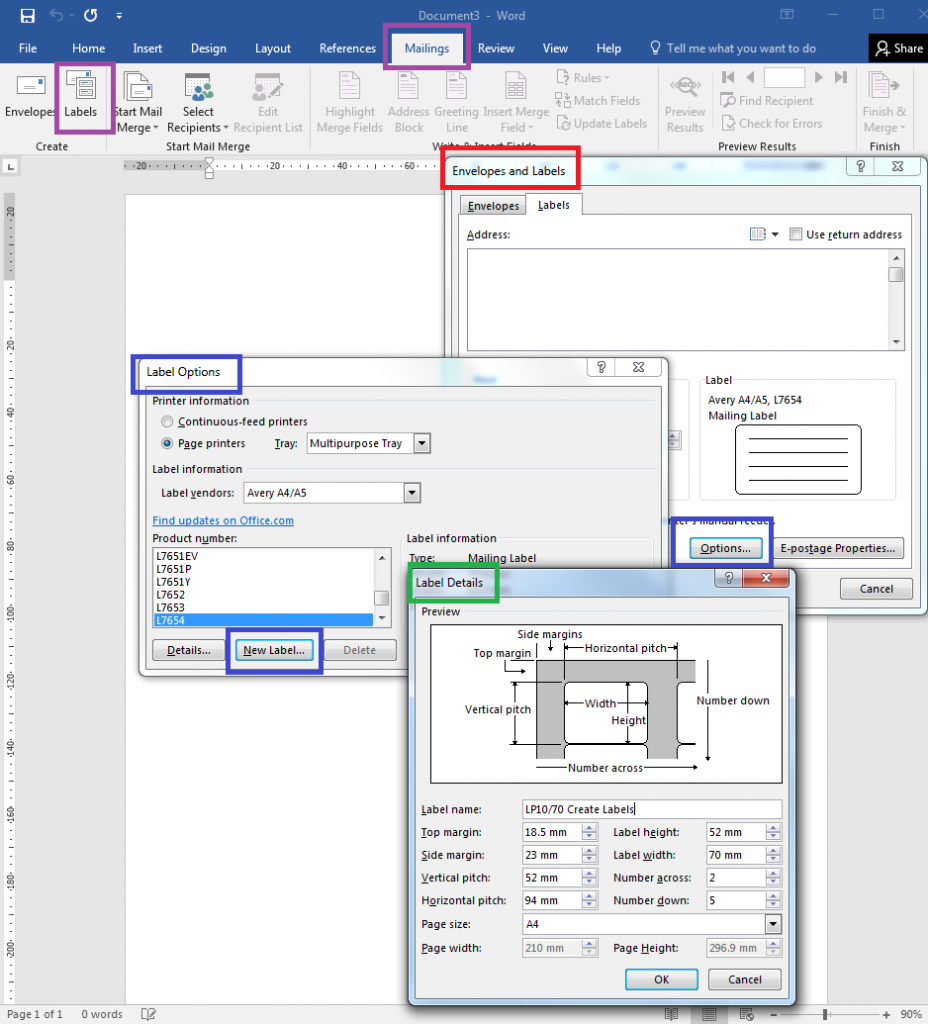How To – How To Create Your Own Label Templates In Word Inside Button Template For Word