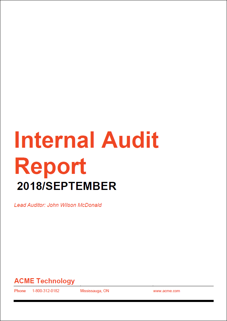 How To Prepare A High Impact Internal Audit Report Regarding Iso 9001 Internal Audit Report Template