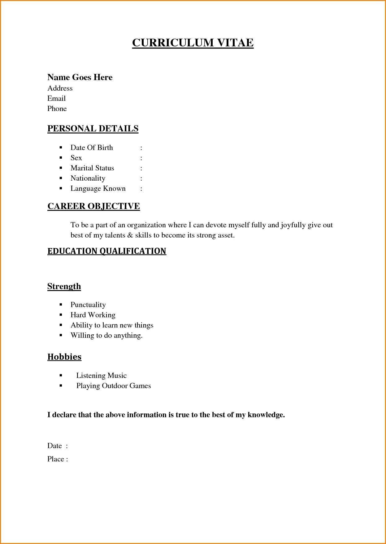 How To Write A Basic Resume Templates – Horizonconsulting.co For Free Basic Resume Templates Microsoft Word