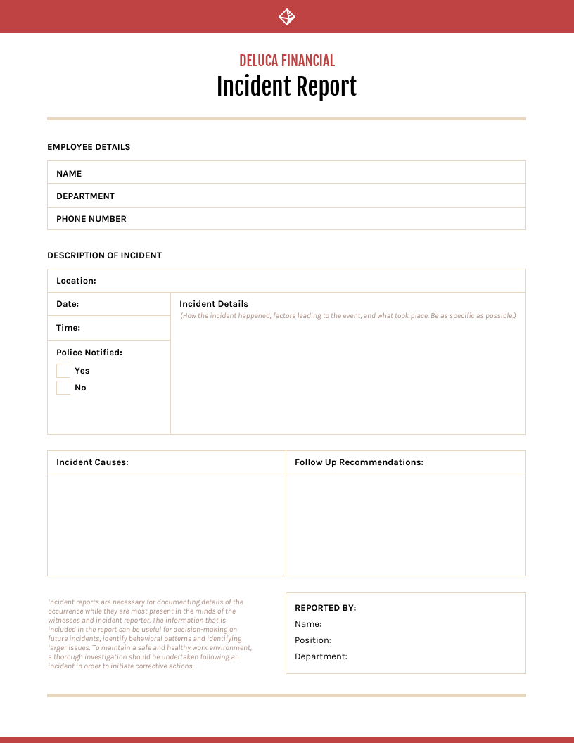 How To Write An Effective Incident Report [Examples + In Near Miss Incident Report Template