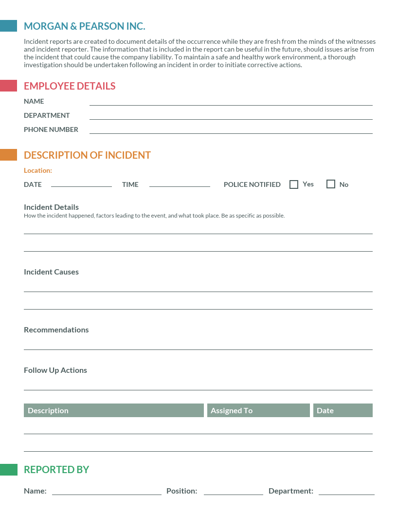 How To Write An Effective Incident Report [Examples + Regarding Employee Incident Report Templates