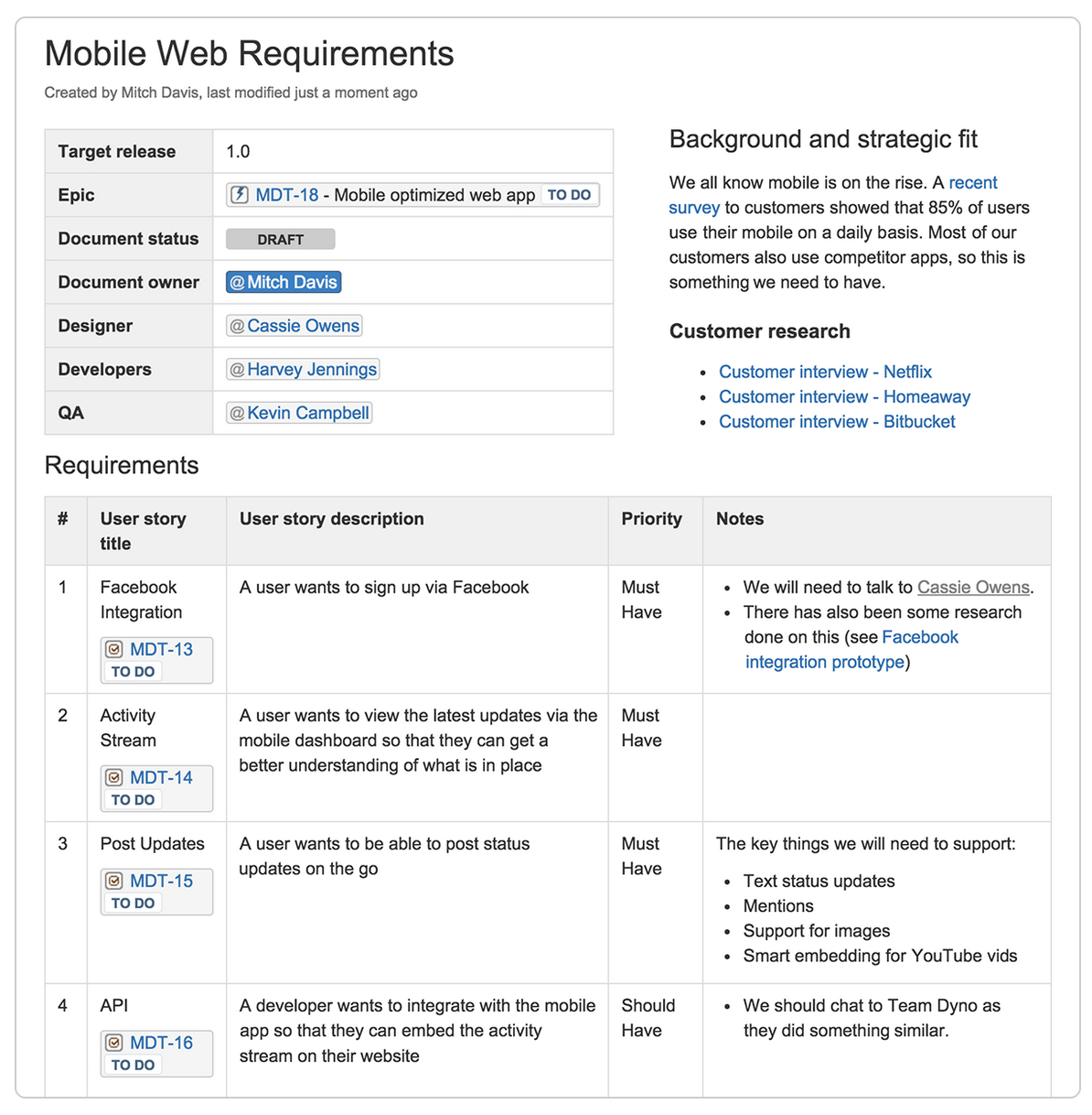 How To Write Your First Product Requirement Document With Regard To Product Requirements Document Template Word