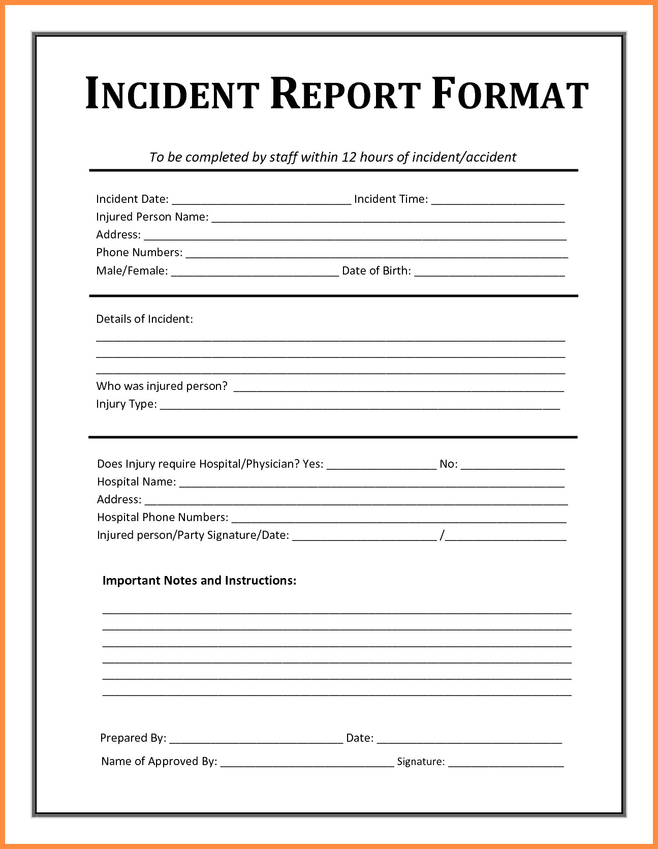 Incident Report Sample Format For School Letter Lost Phone For Sample Fire Investigation Report Template