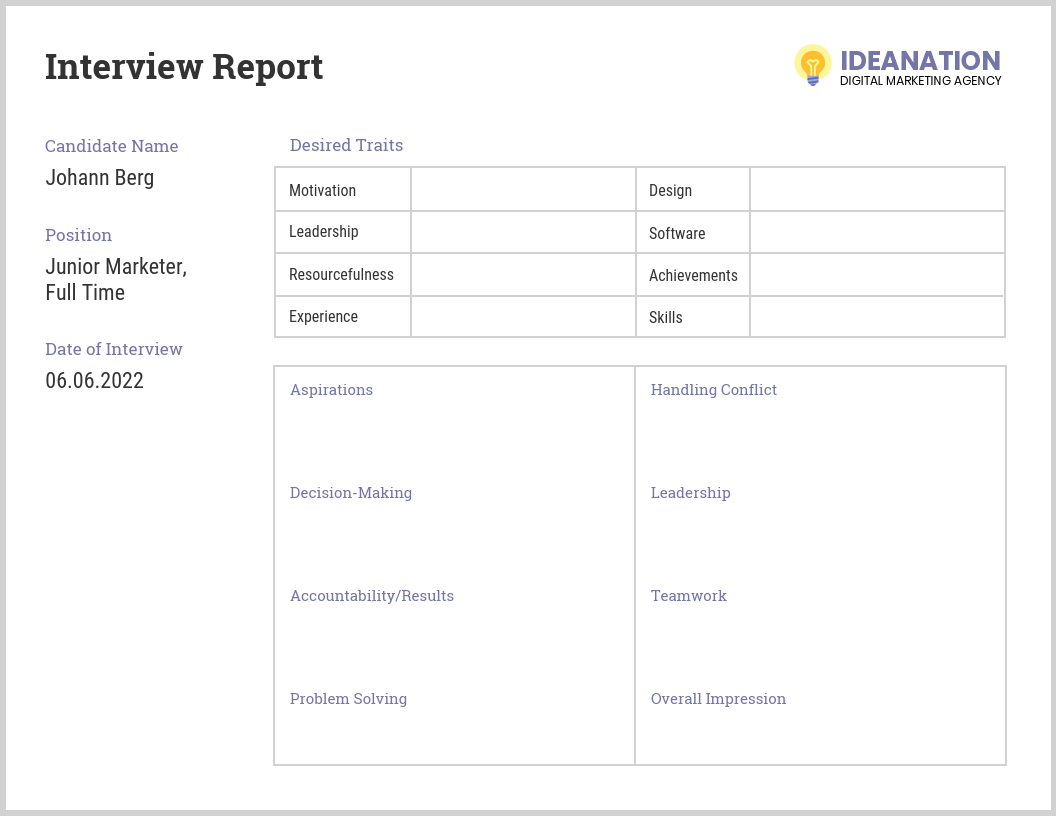 Interview Report Template Pertaining To Donation Report Template