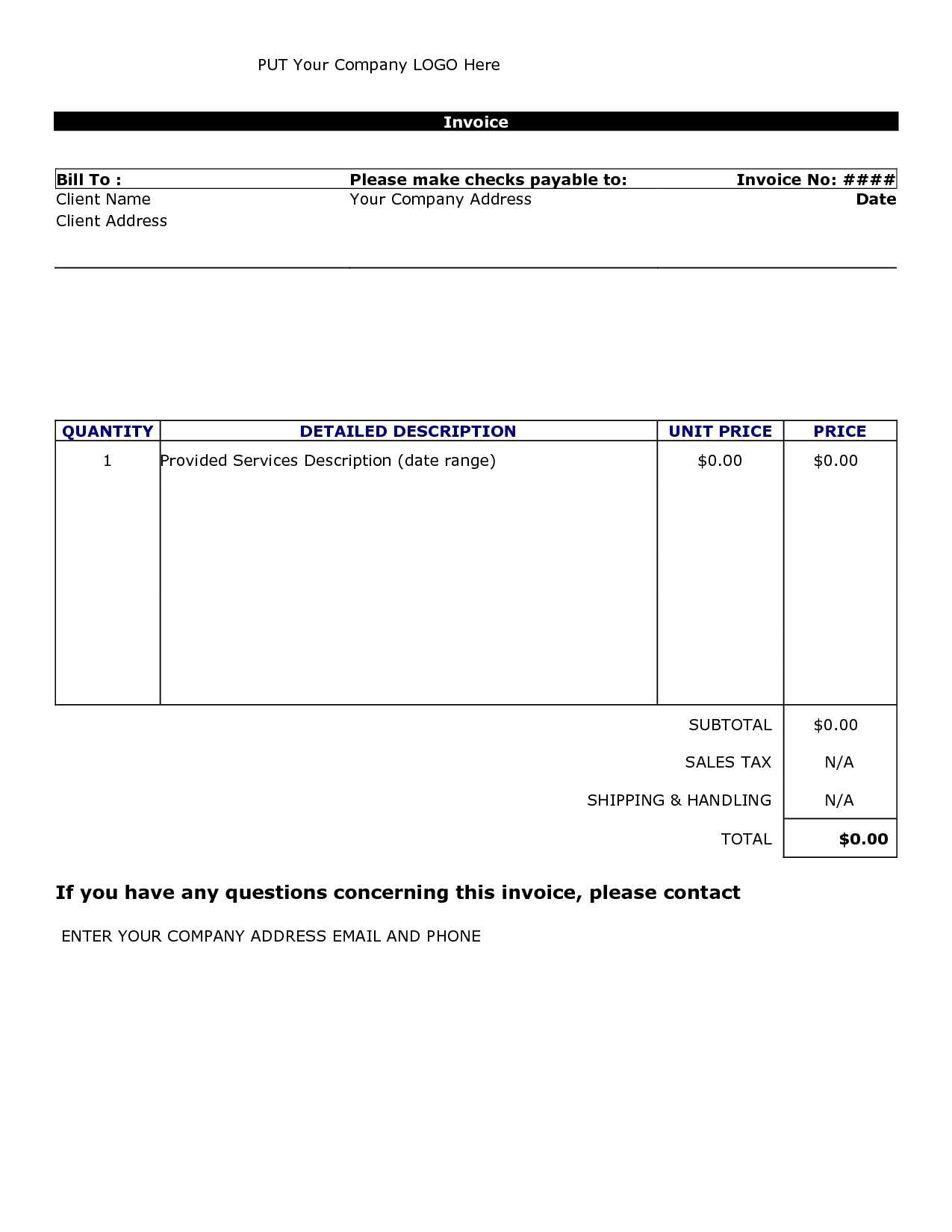 Invoice Template Word 2010 | Invoice Example Inside Invoice Template Word 2010