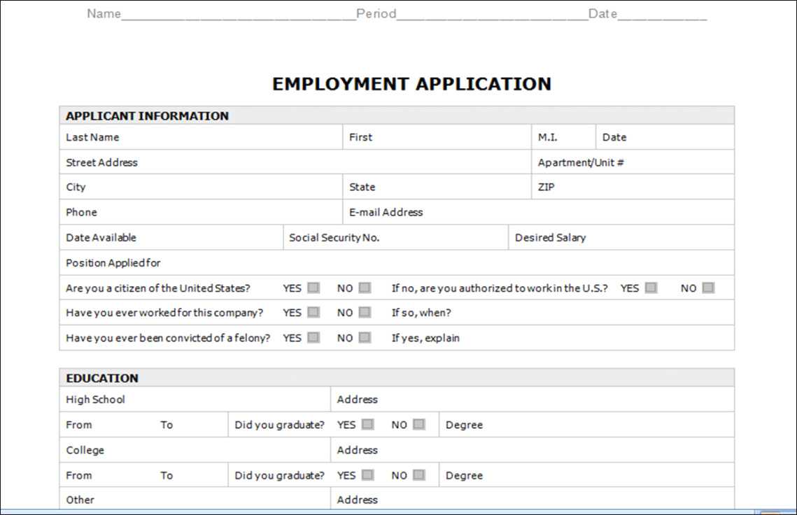 Job Application Template Microsoft Word – Mahre Throughout Job Application Template Word