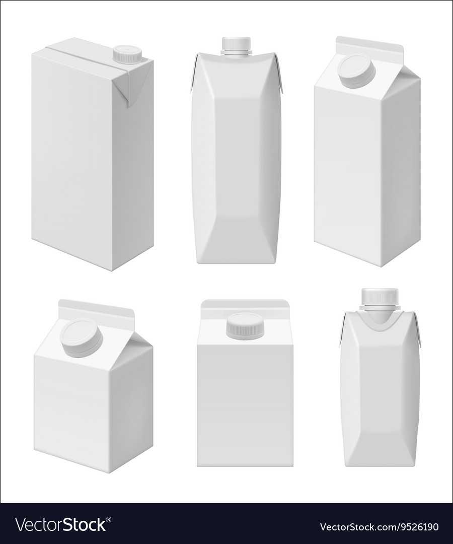 Juice And Milk Blank Packaging Template With Blank Packaging Templates