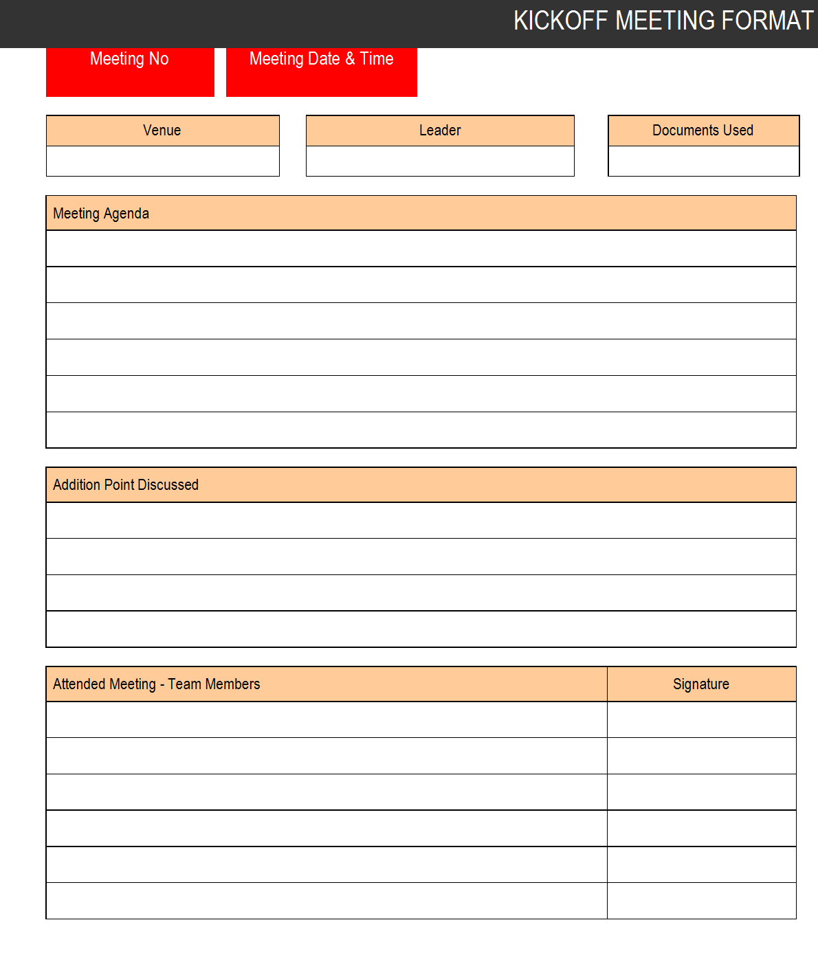 Kickoff Meeting Format – For Free Meeting Agenda Templates For Word