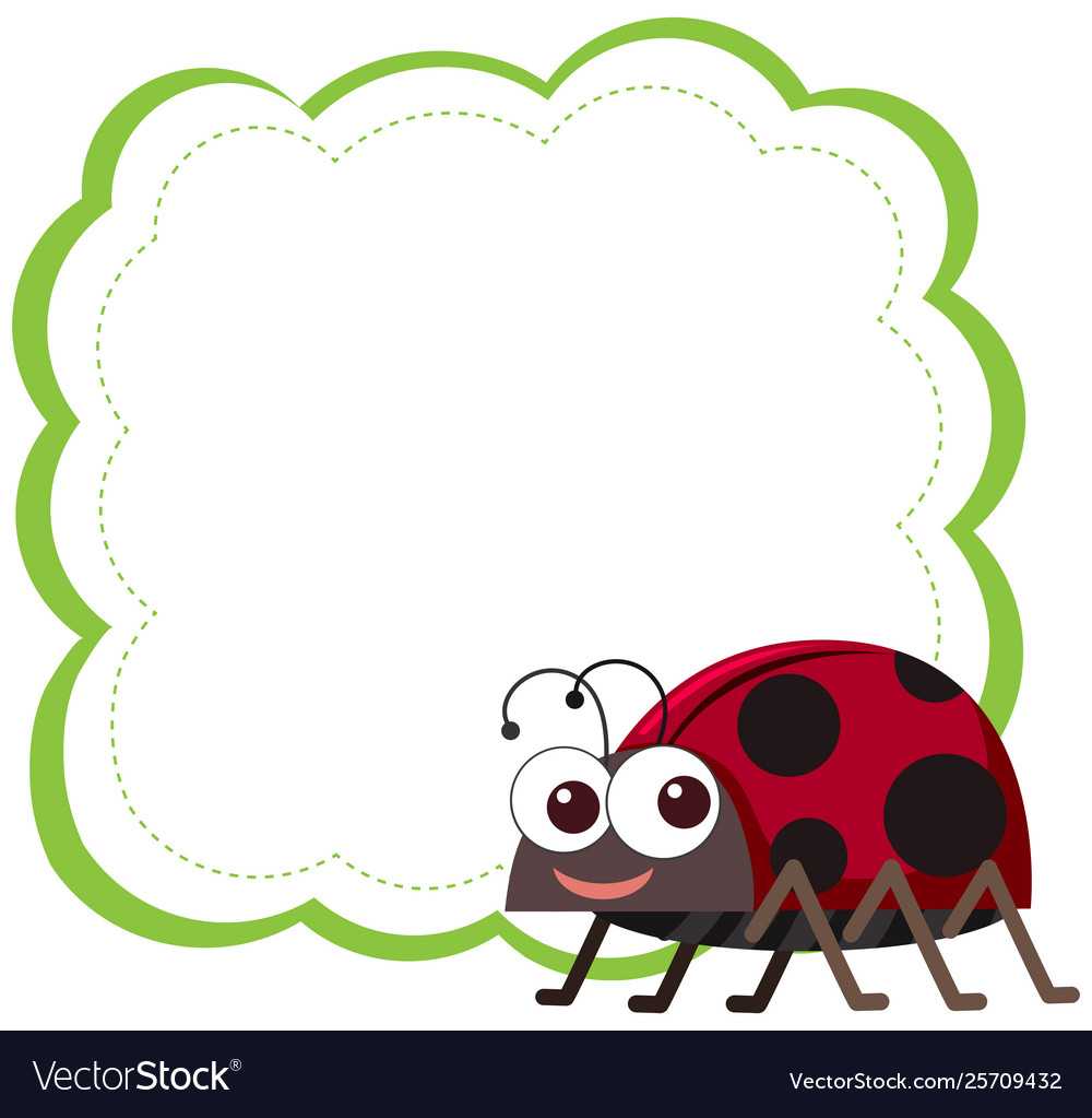 Ladybug On Note Template With Regard To Blank Ladybug Template