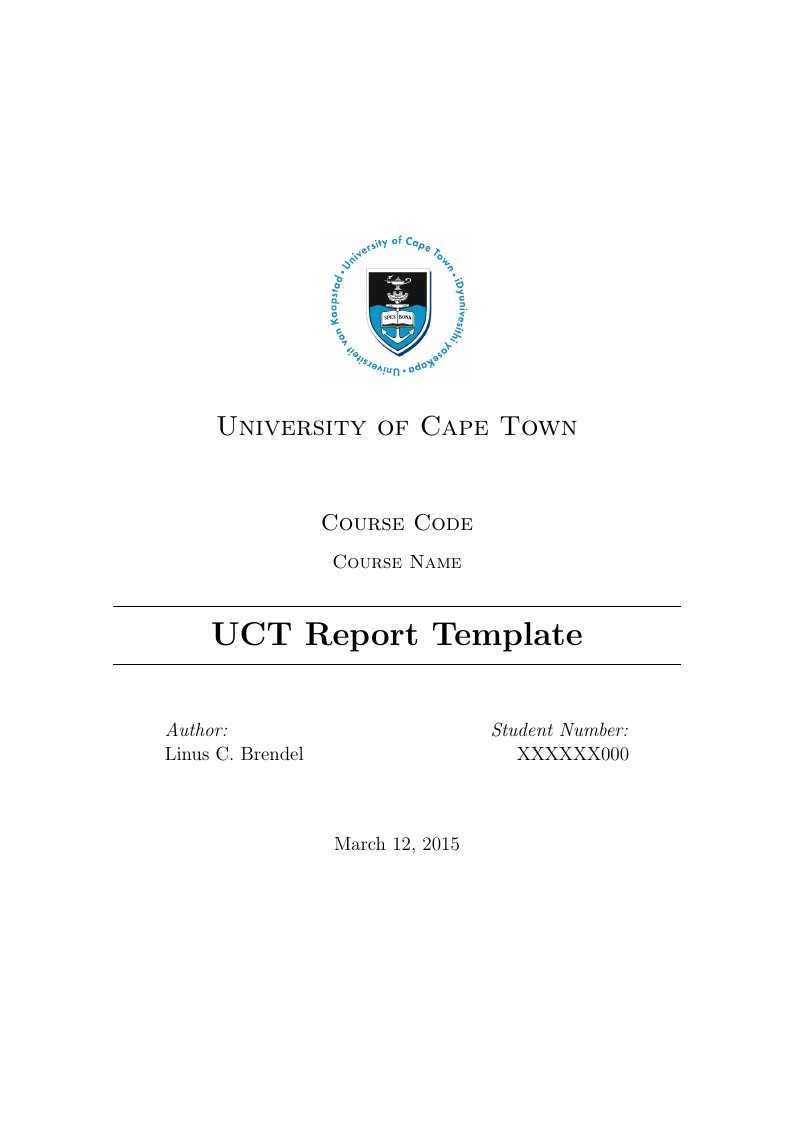 Project Report Template Latex