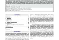 Latex Typesetting - Showcase throughout Latex Template For Report