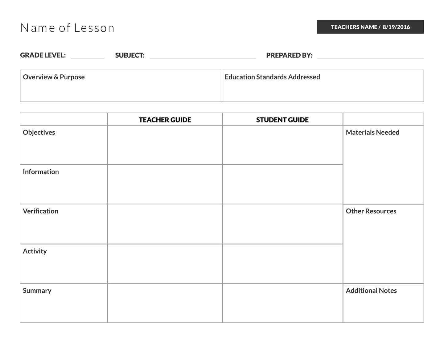 Lesson Plan Template – Horizonconsulting.co Inside Madeline Hunter Lesson Plan Blank Template