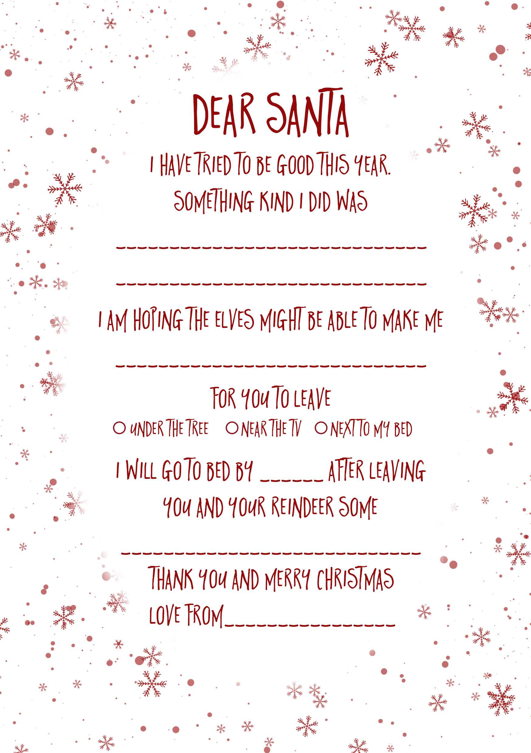 Letter From Santa Template Word Christmas Free Printable Uk Regarding Letter From Santa Template Word