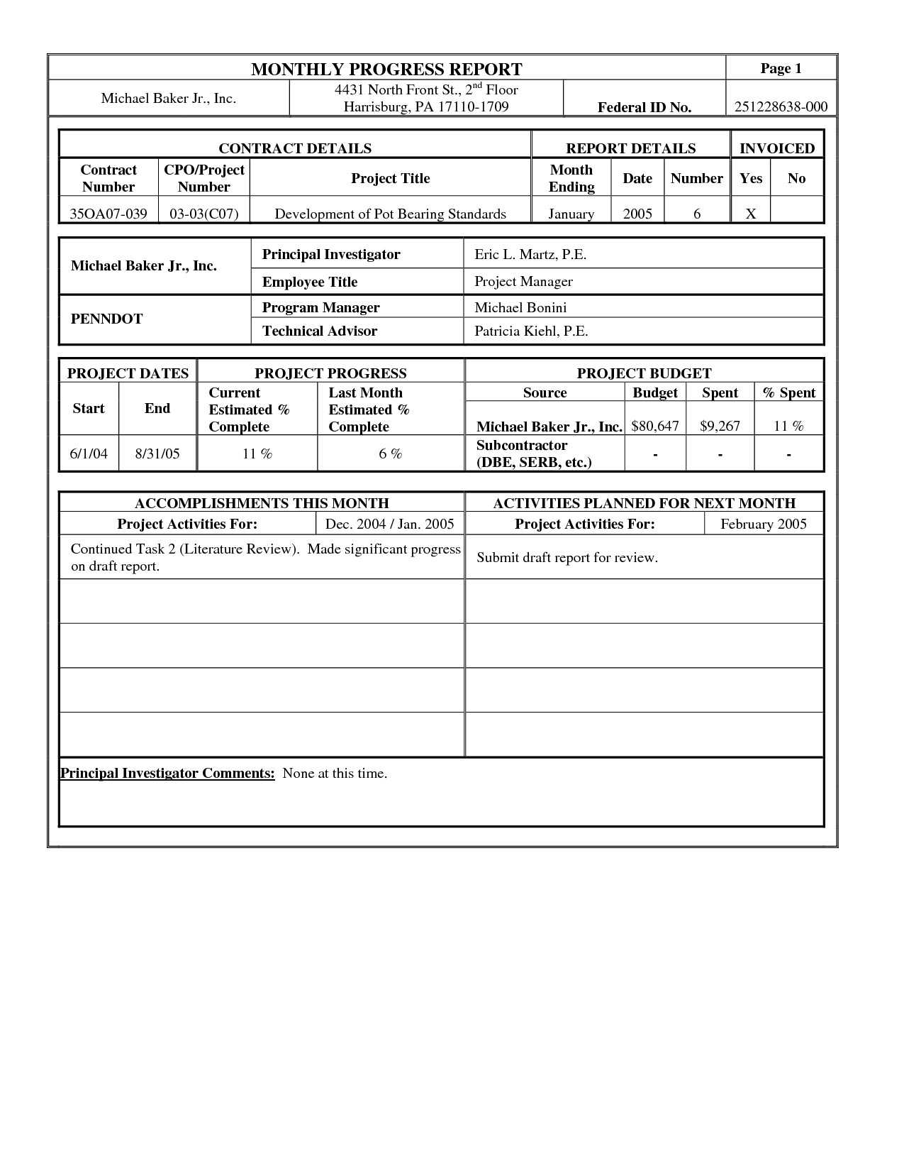 Lovely Monthly Progress Report Template – Superkepo With Regard To How To Write A Monthly Report Template