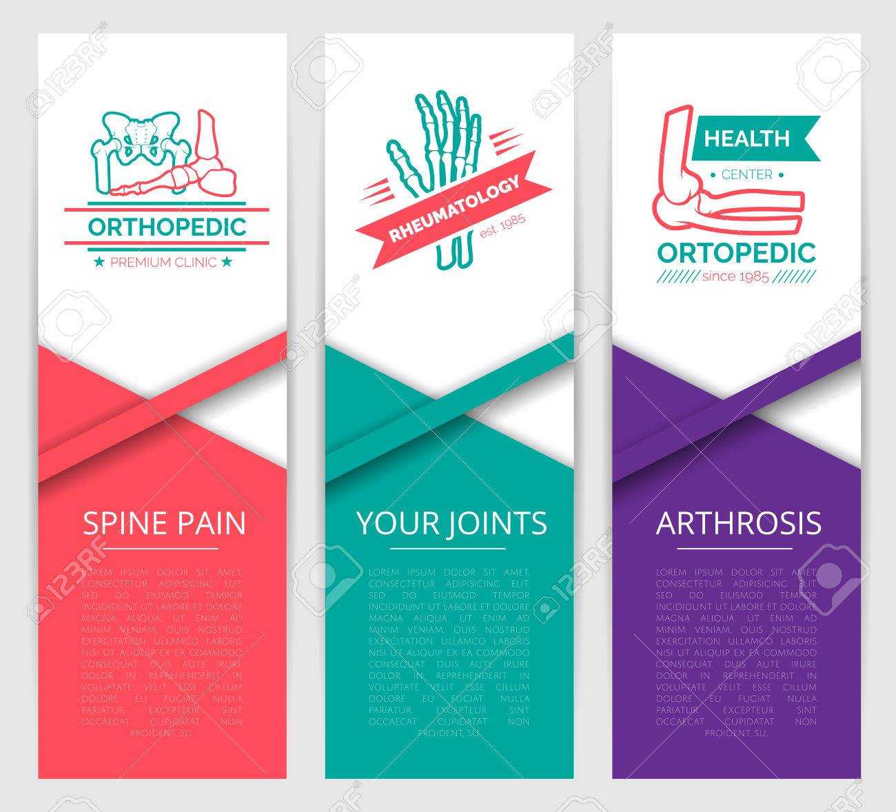 Medical Diagnostic Clinic Banner Template. Orthopedics And Rheumatology.. Throughout Medical Banner Template