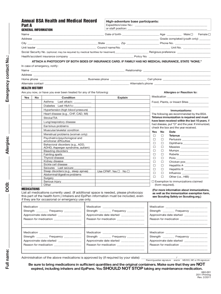 Medical Form – 75 Free Templates In Pdf, Word, Excel Download For Medical History Template Word